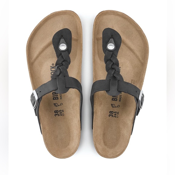 Birkenstock Gizeh Braided Black Women's Sandals - Picture 2 of 14